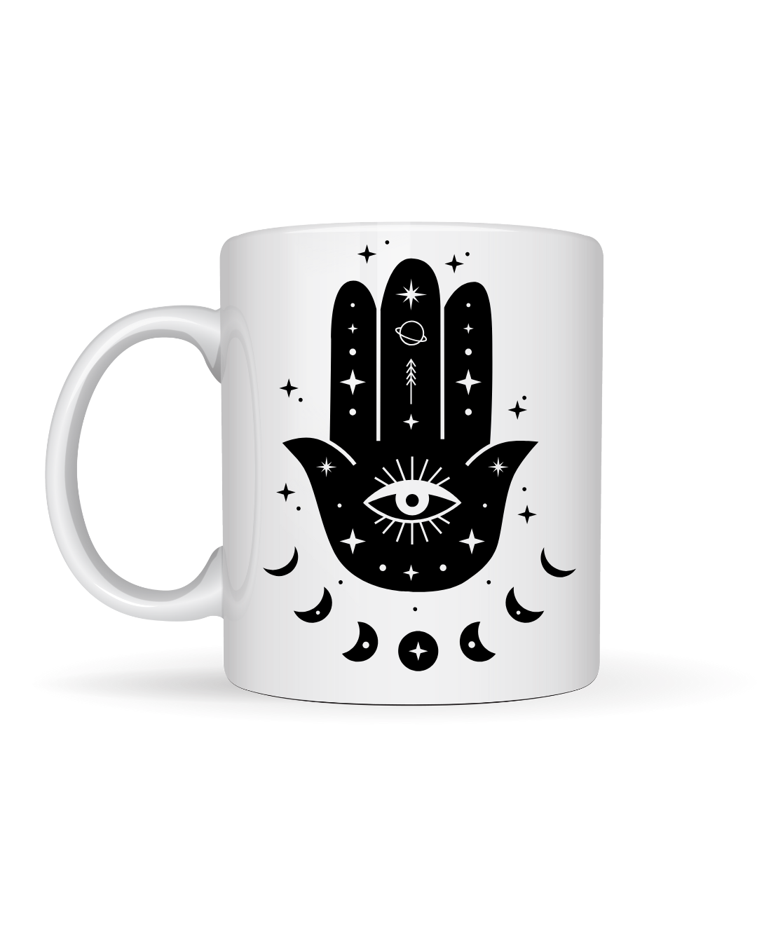 Caneca de Cerâmica - Hamsá Black Moon