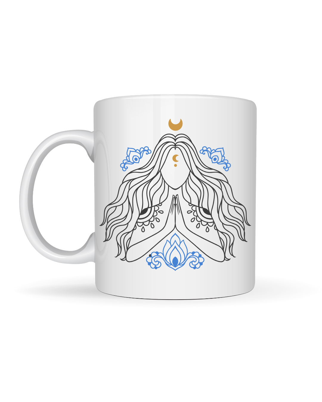 Caneca de Cerâmica - Deusa Moon Gold