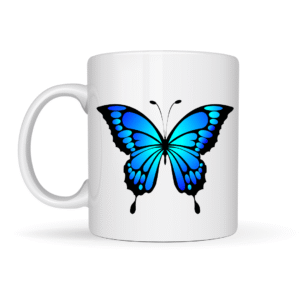 Caneca de Cerâmica - Borboleta Azul