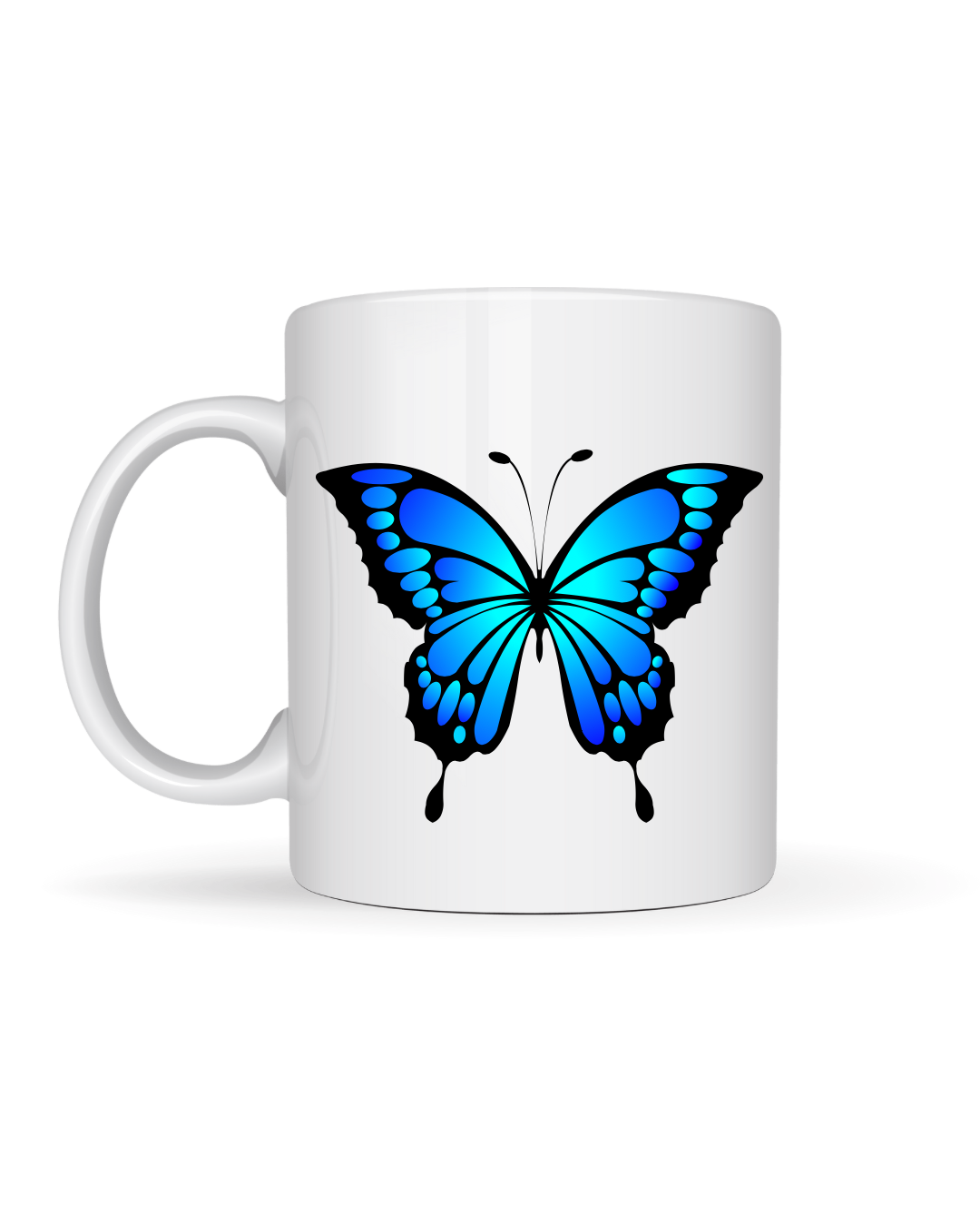 Caneca de Cerâmica - Borboleta Azul