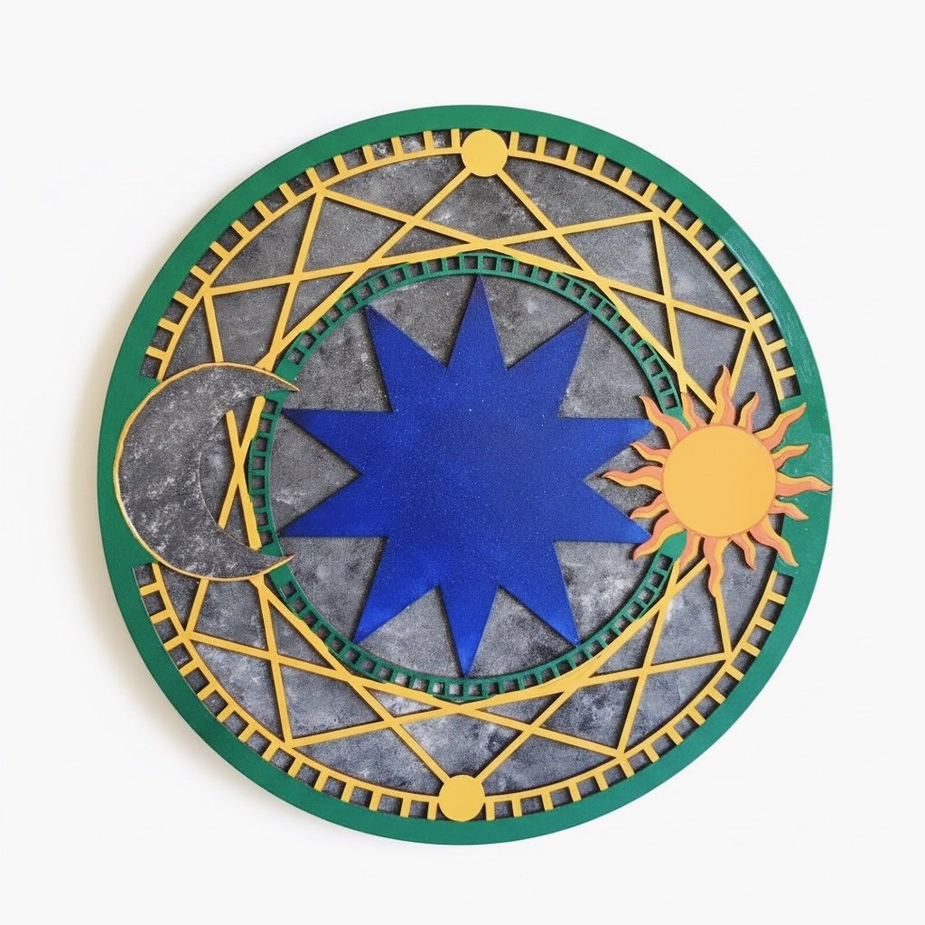 Mandala MDF - Equilíbrio Cósmico