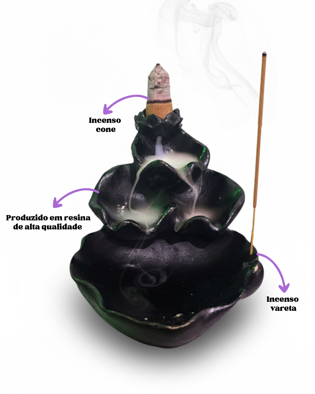 Incensário 2 em 1 - Cascata Lótus