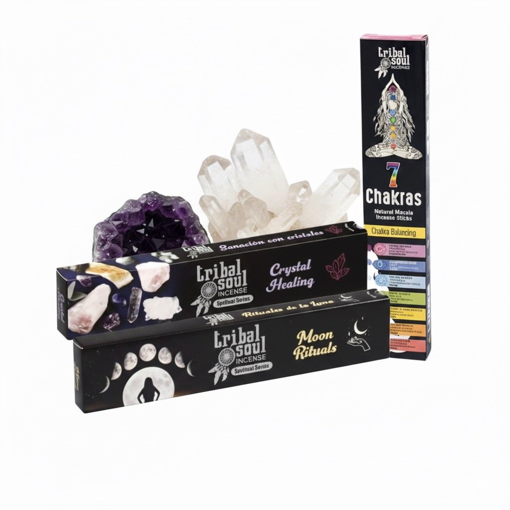 Kit Incenso Tribal Soul - 7 Chakras + Moon Rituals + Crystal Healing